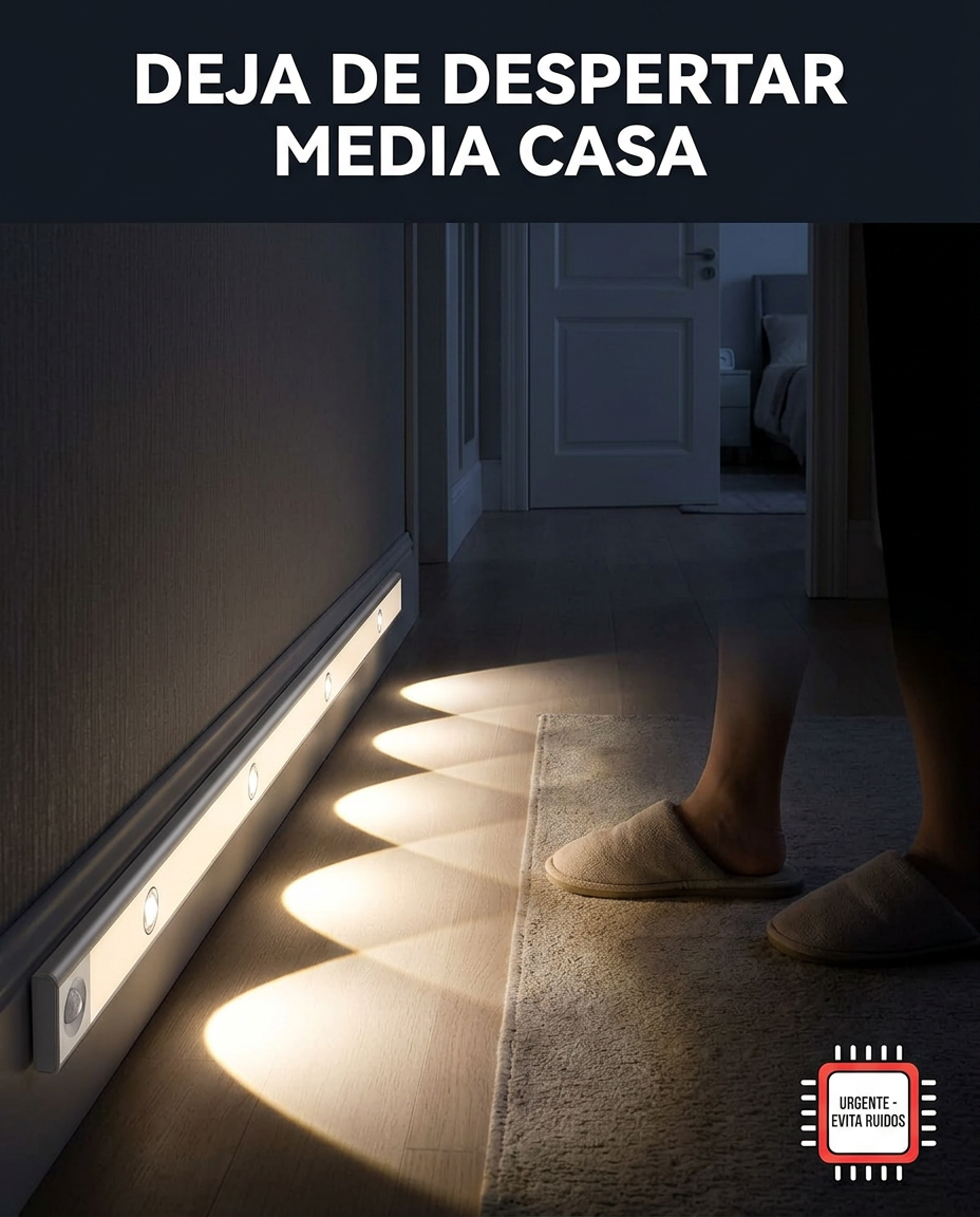 Luz LED Blanca Recargable Con Sensor Movimiento 60CM