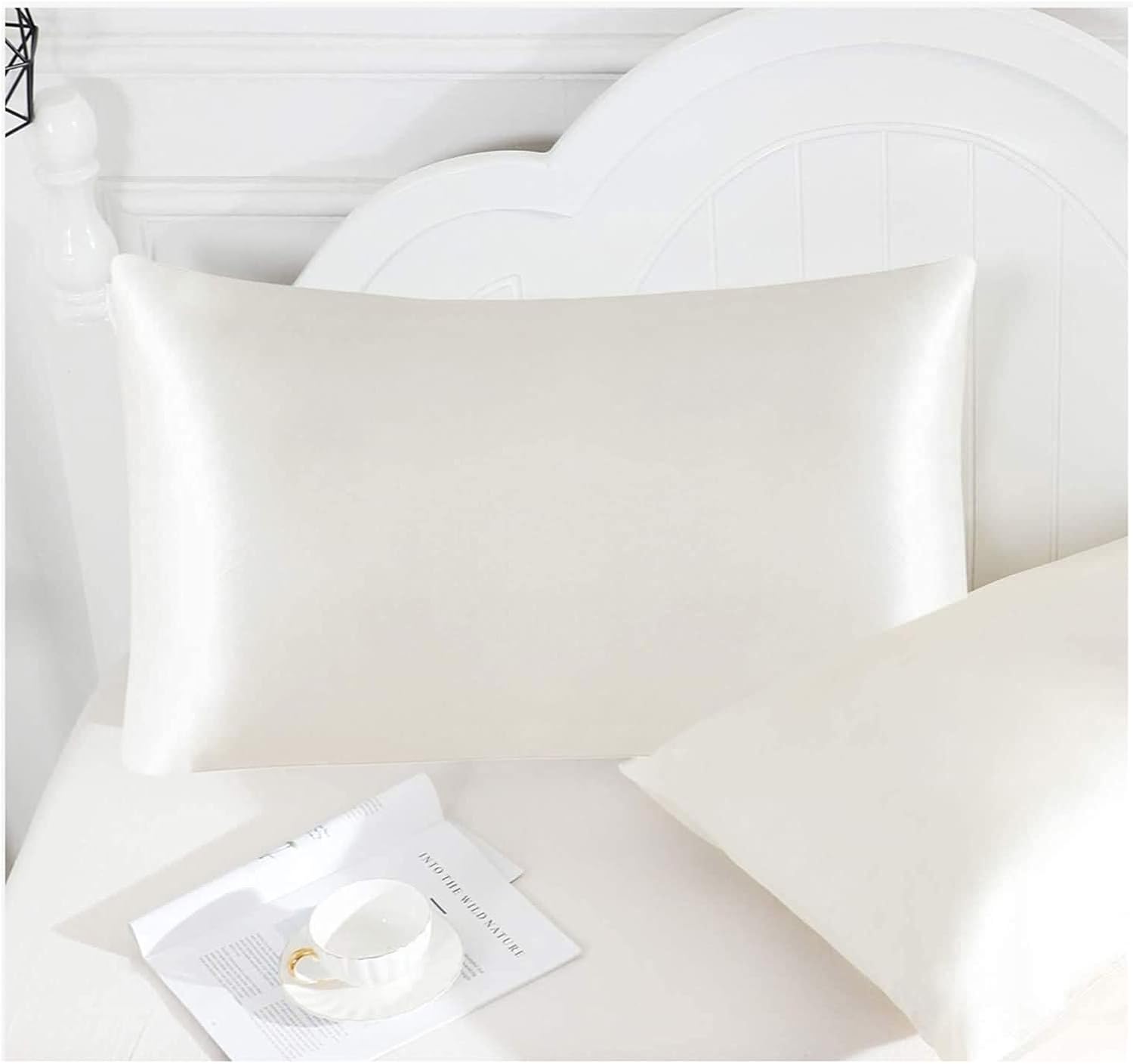 Funda de Seda Almohada Blanca